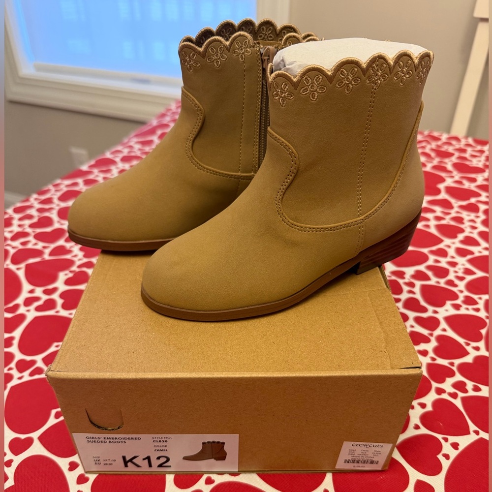 Girls crewcuts Tan Ankle Boots
